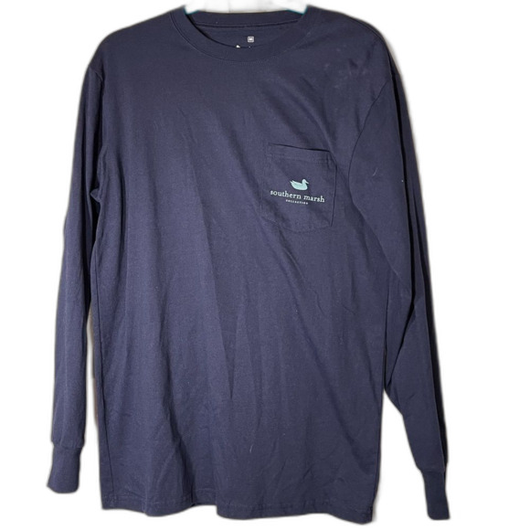 Southern marsh pocket tshirt long sleeve duck print size M - Picture 1 of 5